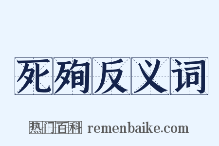 死殉反义词是什么意思的图片